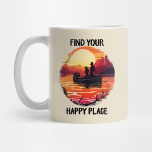 Find your happy place fishing Mug